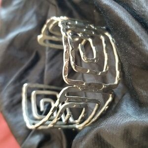 Silver Greek Key Cuff Bracelet